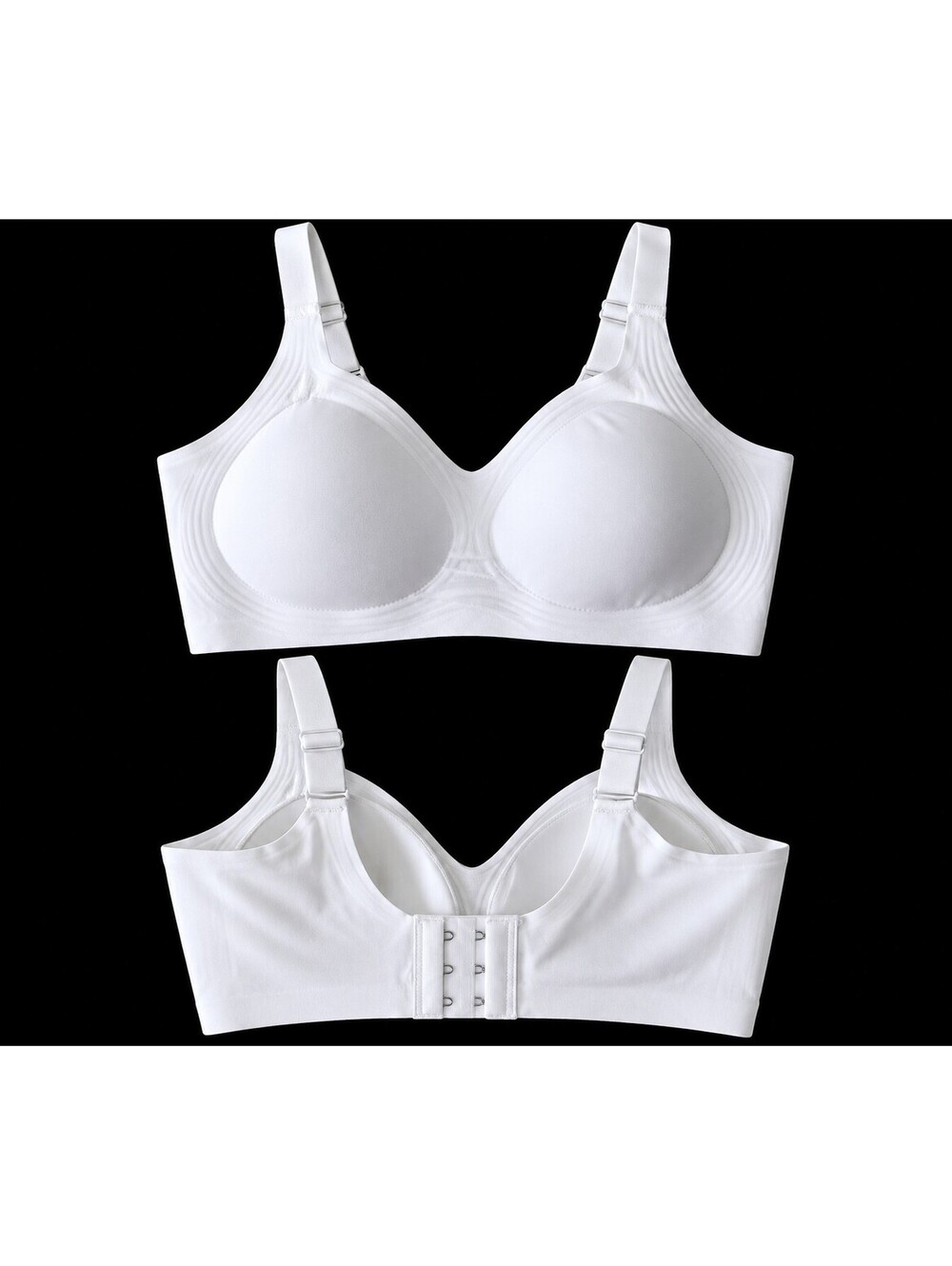 White Seamless Nylon Spandex Comfort Bra Size Small Medium